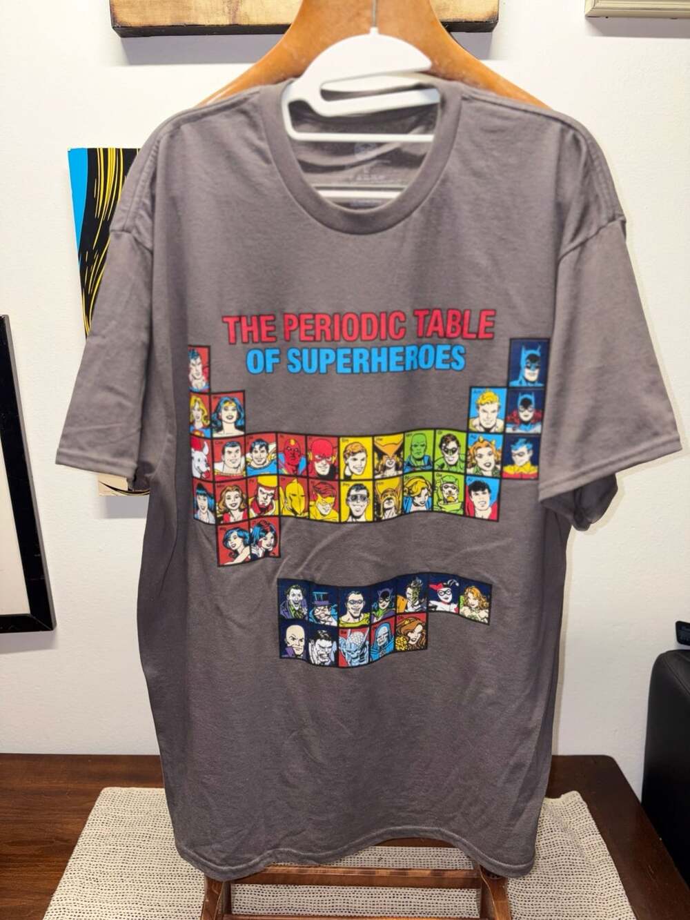DC Comics Periodic Table Of Superheroes T-Shirt Size L
